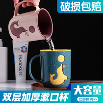 Minimalist Cartoon Lovers Wash Cup Students Dormitory Gargling Cups Home Children Toothbrush Cups Children Toilet Tooth Cylinders