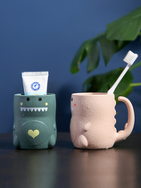 Childrens Toothbrushing Cup Cartoon Tooth cylinder cute plastic toothbrush cup Tooth Bucket Home Gargling Cup Creative Couple Tooth Cup