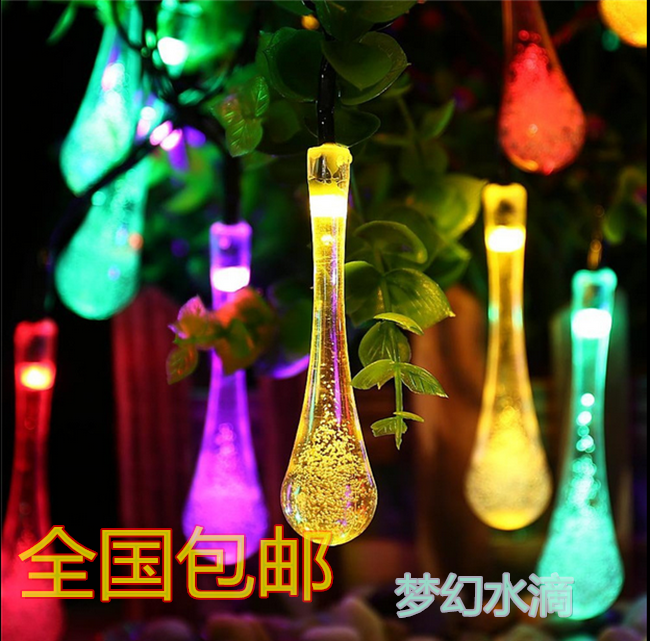 Solar outdoor waterproof LED lights flashing lights string holiday Christmas park villa garden landscape decorative lights