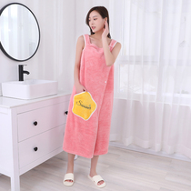 Home helper microfiber bath towel female 125×100 variety can wear a bath skirt bathrobe household water absorption is good and not easy to lose hair
