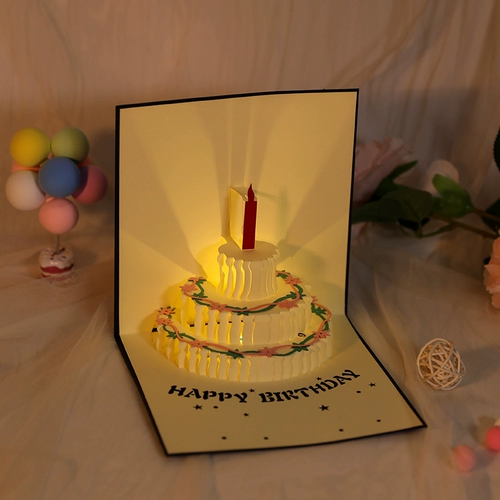 Трехмерная открытка с музыкой, карточки, в 3d формате, изысканный стиль, «сделай сам», делается под заказ