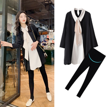 Pregnancy Woman Dress Autumn Dress Dress Dress Dress 2021 New Fashion Models Net Red Suit Autumn Winter Spring Autumn and Autumn Blouse Omer
