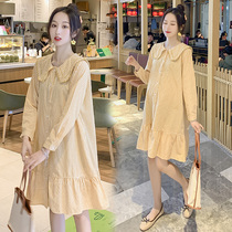 Pregnant women dress age reduction autumn summer dress fashion set Net red ocean air high end tide 2020 Spring and Autumn Summer