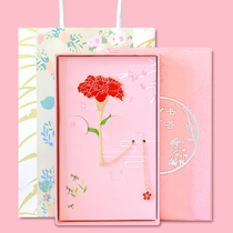 Carnation metal bookmarks creative gifts to send teachers to elders to send Mothers Day free lettering set gifts