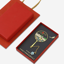 Garden Bookmarks Chinese style Classical Suzhou Features Fan Metal Brass hipster Student Gifts Customized Gifts