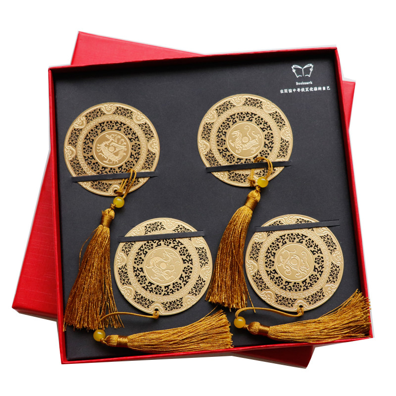 (Qinglong) White Tiger Xuanwu Suzaku Metal creative bookmark Classical metal custom business gift gift