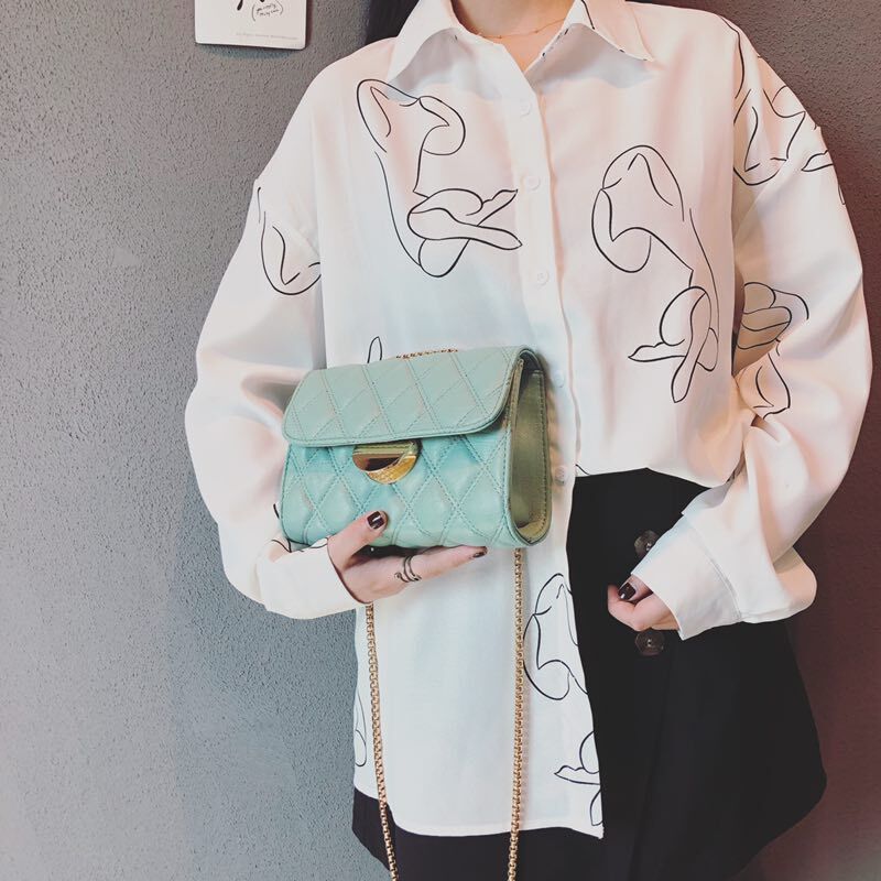 2019 mới túi nhỏ mùa hè nhỏ tươi nhỏ ck hạn chế nước ngoài cao cấp cảm giác túi xách nhỏ Pháp - Túi xách nữ túi xách nữ da mềm hàng hiệu