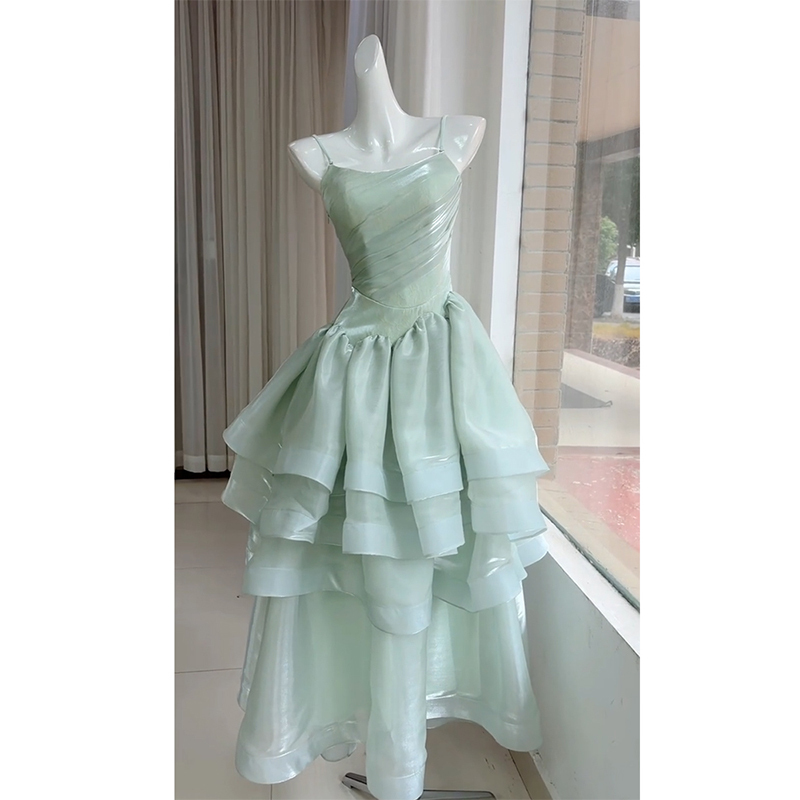 Beautiful Evening Dress, Fairy-Like Style, for 18-Year-Old Coming-Of-Age Ceremony, Student Birthday Dress, Strapless Princess Host Dress, High-End Luxury