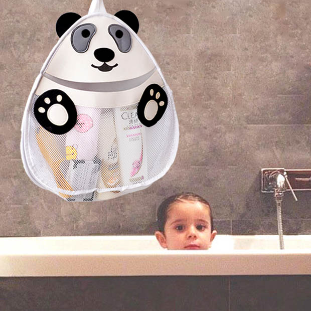 Cute Animal Styling Baby Boy Bathroom Toy Cashier Bag Hanging Bag Baby Toddler Bath Supplies Finishing Mesh Bag