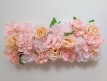 Emulated flower rose embroidered ball flower row 20x50 cm Wedding Props Arch T Background Decorative Road Shadow