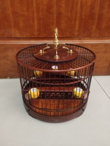 The old red wood 295 round cage (the) wood strip
