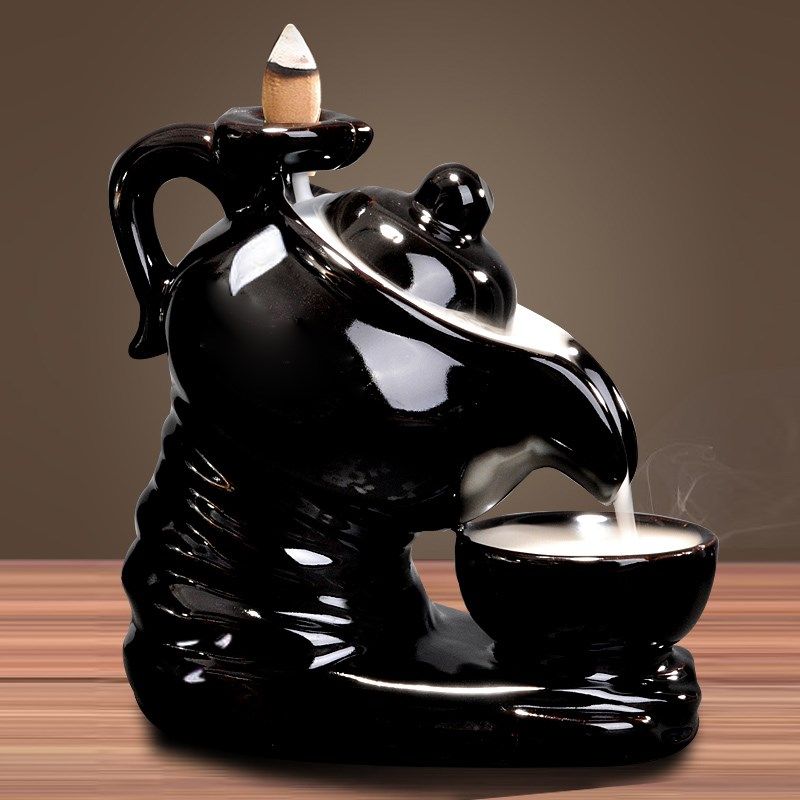 Shake-in-style teapot back-back oven Honolulu Furnaces Sandalwood Stove Pendulum pieces Creative Home Interior Tea Road Smoke back and down