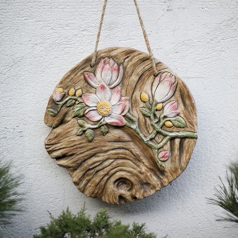 New Chinese Wall Surface Decoration Creativity Outdoor Patio Pendant Meditation Buddha Statue Xuanguan gangway Garden Swaying Pieces Wall Decoration