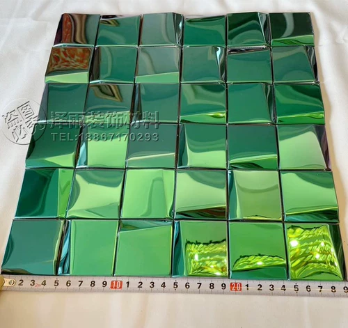 Металлическая трехмерная самоклеющаяся мозаика из нержавеющей стали на стену, в 3d формате