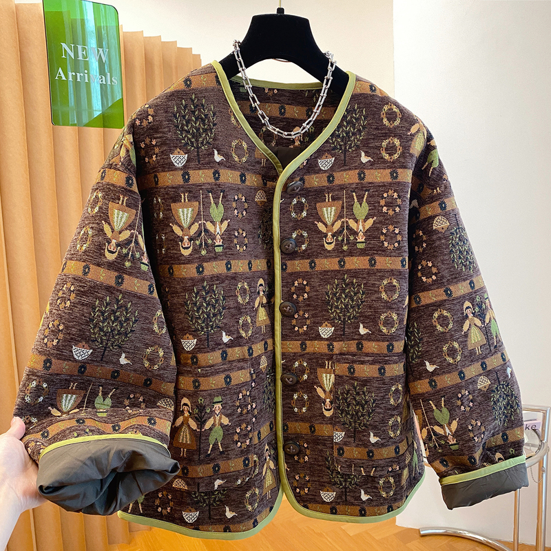 Bohemian Style Embroidered Jacquard Jacket 2026 New Early Spring Loose Casual Fashion Commuter Jacket Top