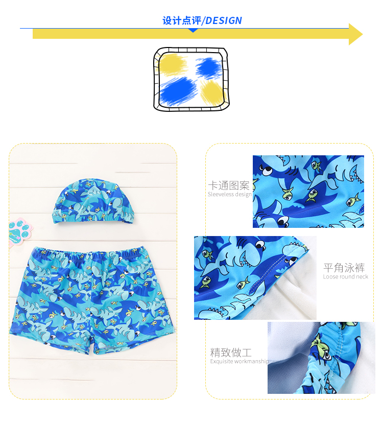 Trẻ em của Đồ Bơi Trai Bơi Quần Thanh Niên Nhỏ và Vừa Trai Bé Chia Đồ Bơi Bơi Mũ Boxer Swimwear đồ bơi cho be gái 14 tuổi