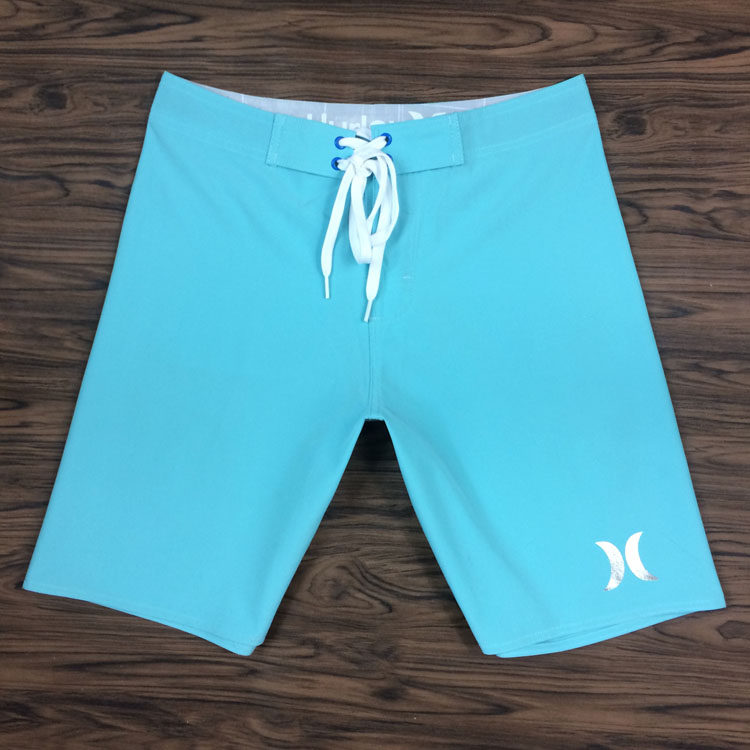 Men's competition fitness beach pants summer tide light blue shorts loose large size casual pants summer seaside surfing pants
