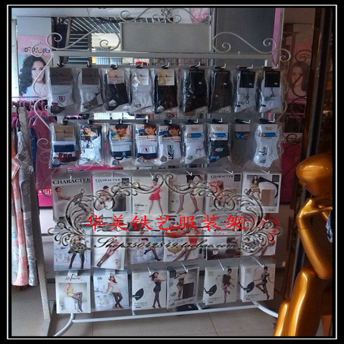 Iron Art Socks Show Shelf Tie Shelf Lingerie Underwear Rack Floor Leather Strap Silk Socks Shelf Children Socks Shelf