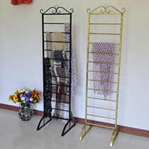 Wrought iron clothing store floor scarf rack Silk scarf rack Multi-layer scarf silk scarf shawl display rack Nakajima rack fabric rack