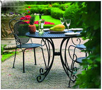 Wrought iron outdoor garden Garden table and chair set Balcony Leisure table and chair combination Coffee shop milk tea shop table and chair