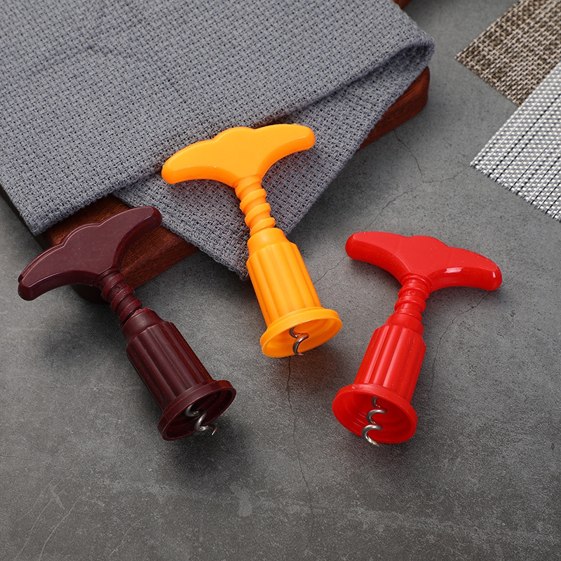 Red wine corkscrew wine brandy corkscrew plastic wine opener plastic bottle opener champagne wine opener customization