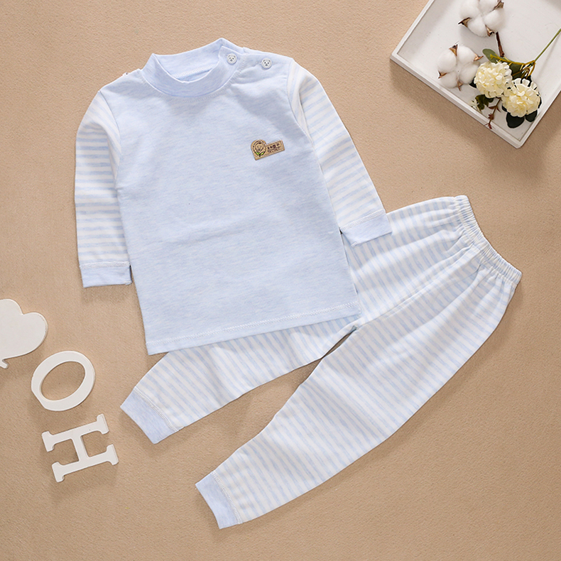 Baby Qiuyi Qiuku Set Cotton Đồ lót cho trẻ em Cô gái bảo vệ eo cao Belly Boy Boy Spring Spring Pyjama quần giữ nhiệt bé gái