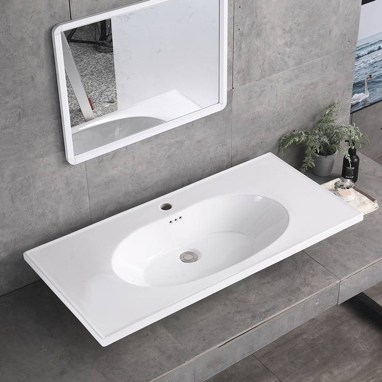 The Jane Oval Washing Basin Ceramic Table Basin is 50 width wide