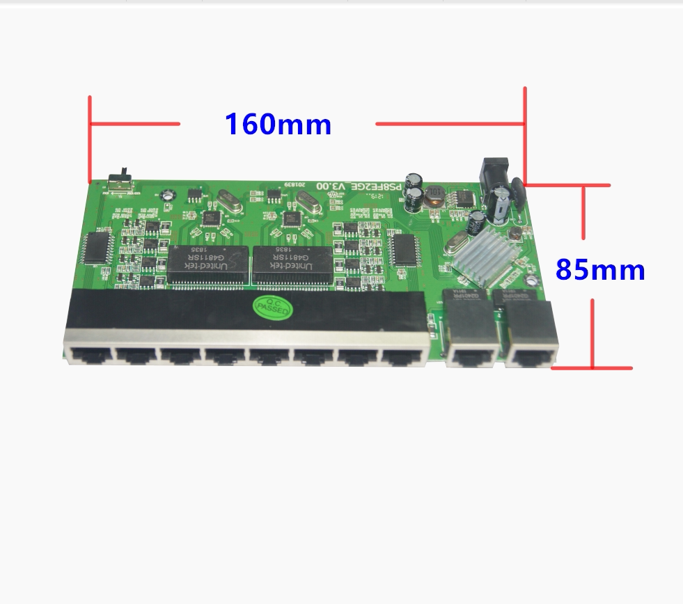 48V GB 100 Gigabit 8-port 10-port POE switch PCBA motherboard sub-gigabit POE network monitoring