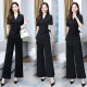 High-end professional suit suit female summer 2022 new fashion temperament goddess fan thin section wide-leg pants two-piece set