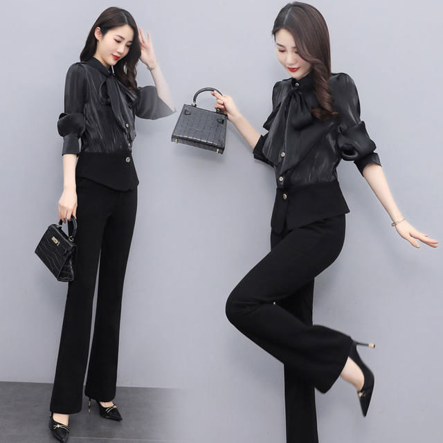 Early spring career suit women's high-end sense 2023 new fashion temperament goddess Fan Yangqi age-reducing pants two-piece suit