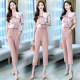 High-end professional suit women's 2022 summer new fashion temperament goddess fan floral shirt pencil pants two-piece set