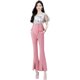 High-end professional suit female 2022 summer new fashion celebrity temperament goddess Fan thin flared trousers two-piece set