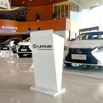 Acrylic podium sales platform conference host stand welcome reception desk white podium