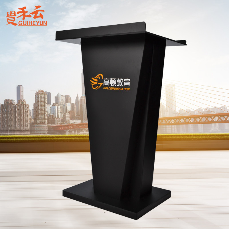Acrylic Lecture Desk Black Frosted Matt Podium Reception Desk reception desk Teaching Training Desk Conference Chair