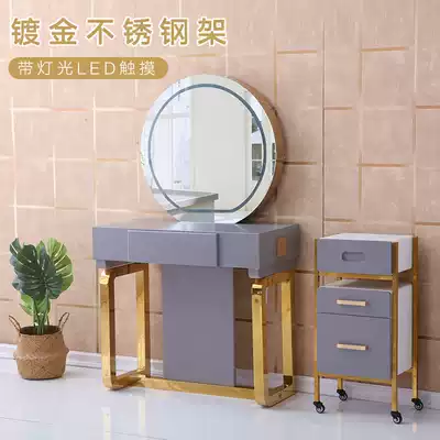 Ying Hao Li shop simple hairdressing mirror table hair salon special hair cutting mirror stainless steel single double sided hair tide shop mirror