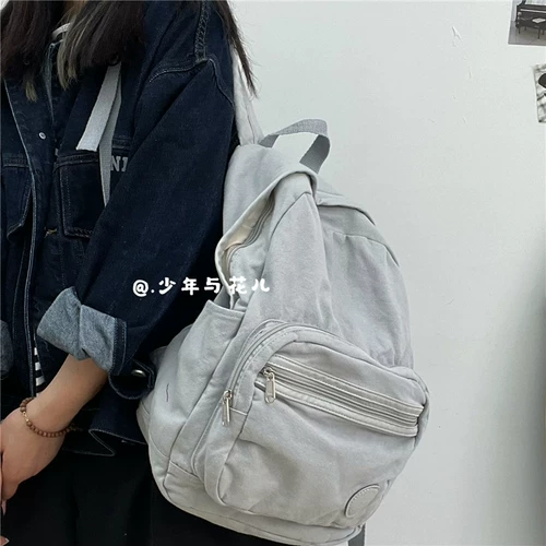 Ретро вместительный и большой рюкзак, универсальный ранец, сумка через плечо, подходит для студента, в корейском стиле