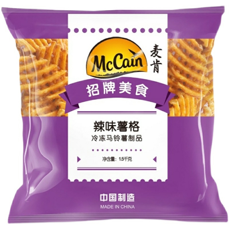 McCann spicy notes 1 5kg aromas of spicy and spicy with leather fries Frozen French Fries with Western Fried French fries Western Meal Raw Material