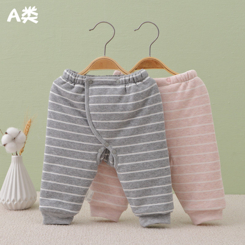 Newborn Warmth Big Fart Pants Autumn Winter Style Pure Cotton Male And Female Baby Large PP Pants Clip Cotton Thickened Inner Hitch Pants Outside