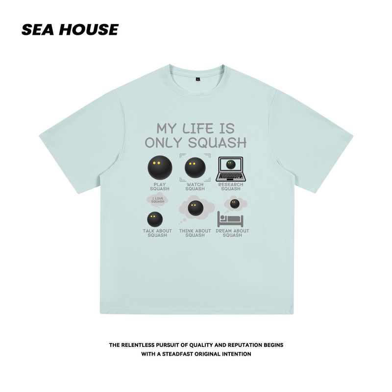 [Only Squash] Quick-Drying Sports Fun Short-Sleeved T-Shirt, Loose Half-Sleeve