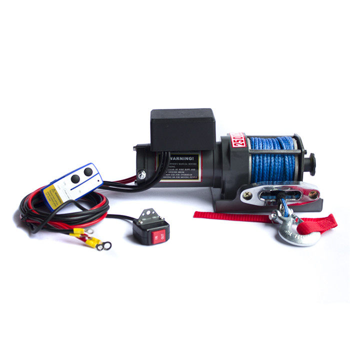 Manufacturers direct sales of 2500 pounds small portable beach car kart electric winch 12v