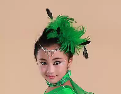 High-end chicken feather head flower modern dance hairpin headdress jewelry Latin dance jewelry universal dance jewelry 