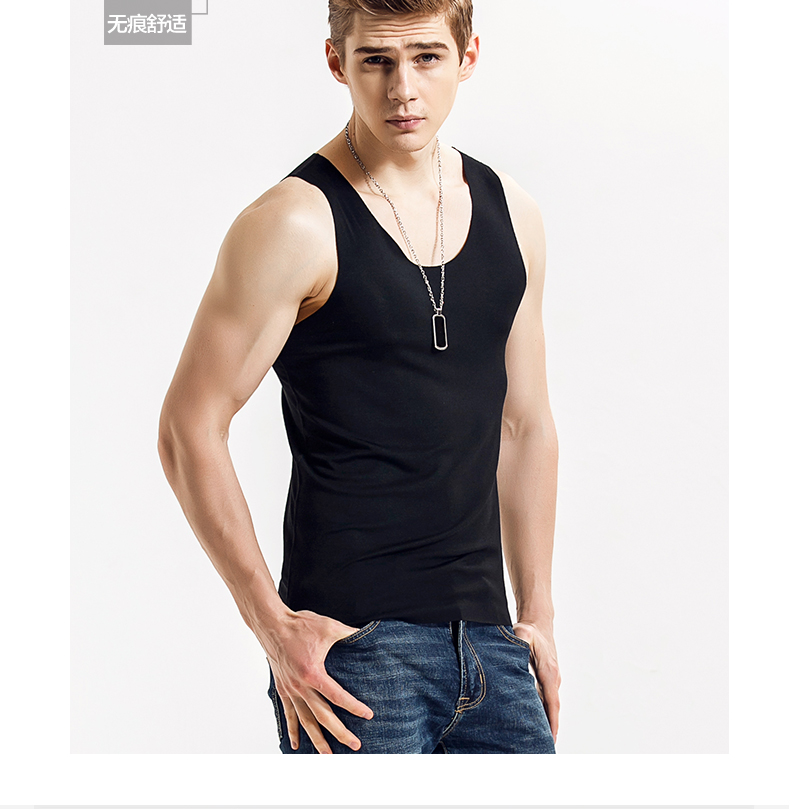 Cotton liền mạch vest nam mùa hè Slim fit chặt chẽ thể thao thoáng khí rào cản stretch Hàn Quốc phiên bản của triều thanh niên vest