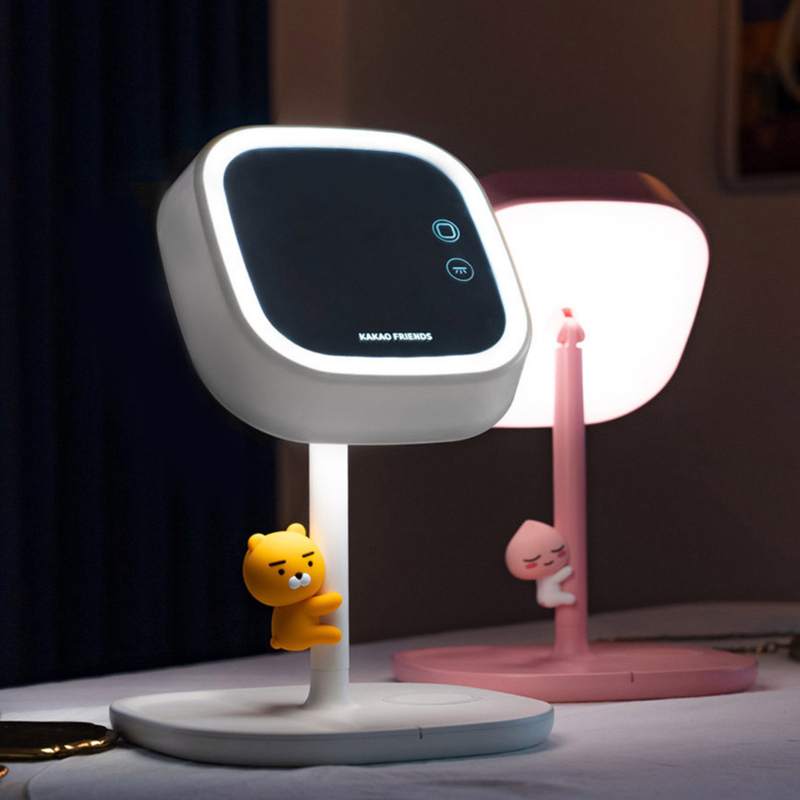 【Youyou's Korean Purchase】Kakao Friends Home Led Lighted Makeup Mirror with Wireless Charging