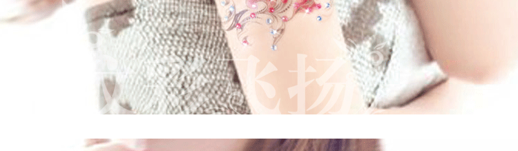 Dán hình xăm không thấm nước nữ lâu dài cánh tay hoa sáng tạo 3D Hàn Quốc mô phỏng sexy tattoo body painted rhinestone dán hình xăm dán nước