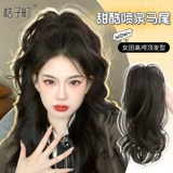 Парик, хвостик, заколка-крабик изготовленная из настоящих волос с косичкой