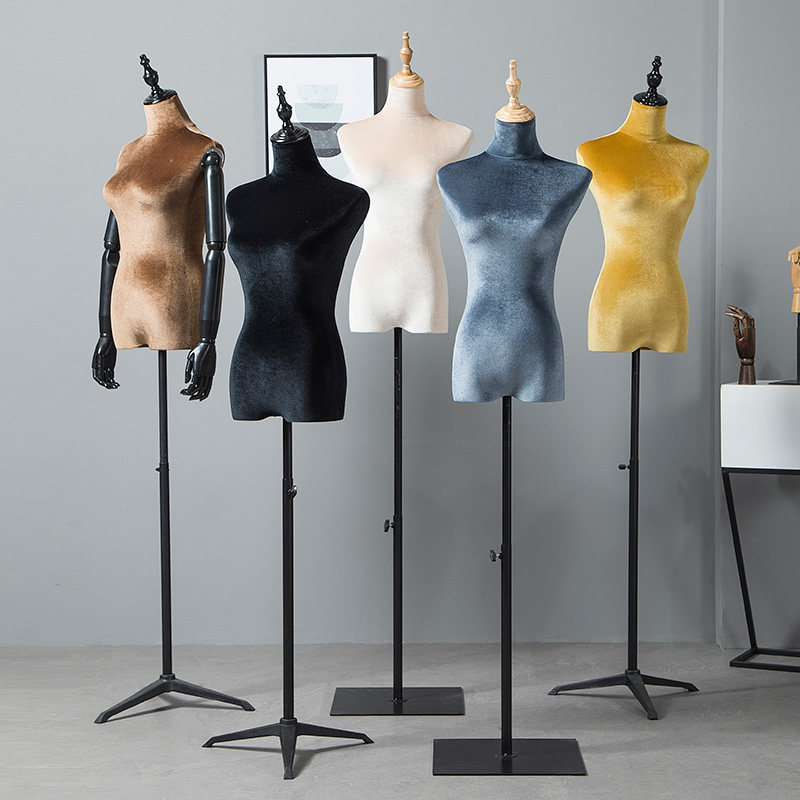 Half-body dummy model props female model shelf high-end window display rack Wedding clothing clothing model Korean version