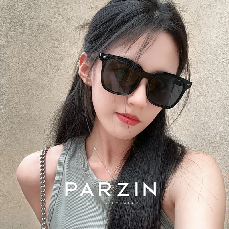 Parson Fan Chengcheng's Same Style Sunglasses for Women, Sun Protection, Uv Protection, Classic Black Sunglasses Pz92120