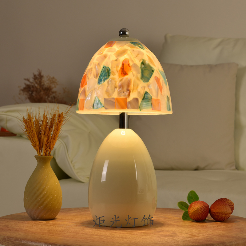 Duoxin Cream Style Table Lamp Living Room Bedroom Bedside Stepless Dimming Ambient Light Glass Living Room High-End Feel P802 Duoxin Cream Style Table Lamp Living Room Bedroom Bedside Stepless Dimming Ambient Light Glass Living Room High-End Feel P802