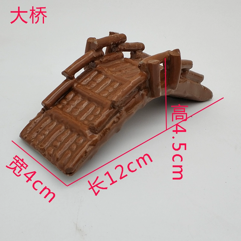 Rockery kính hiển vi hút trên nước đá chùa gazebo chim nhỏ cầu ngư dân nhà cỏ tre cây cảnh bonsai đồ trang trí nhỏ - Trang trí nội thất