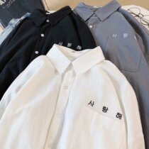 Hanfeng chic white shirt men long sleeve casual trend loose thin coat Joker literary students shirt clothes inch